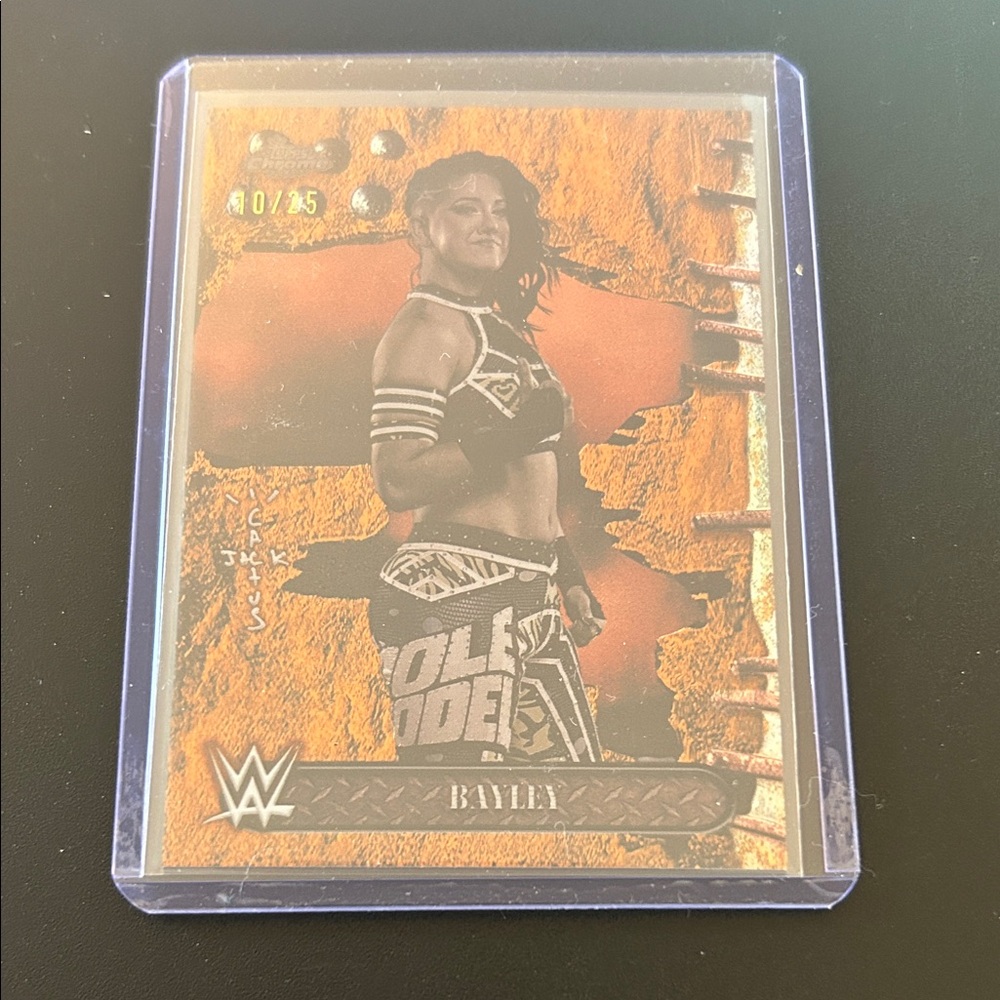 2025 Topps Wrestling Chrome WWE x Cactus Jack Bayley Orange Refractor /25 #47
